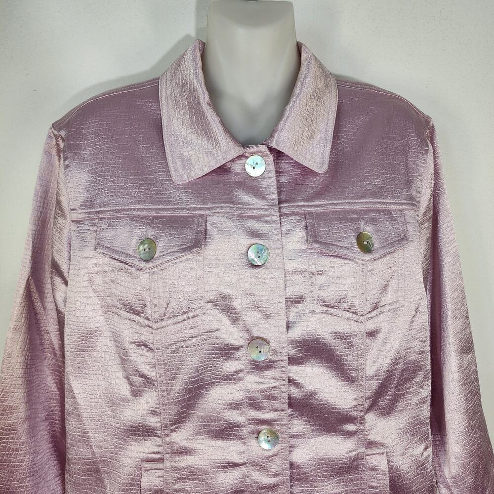 Ruby Rd Jacket Womans Size 12 Shimmery Textured B… - image 3